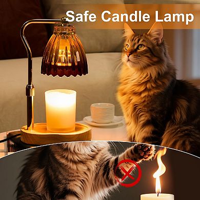 Candle Warmer Lamp: Timer, Dimmable, Elegant Decor for Home, Gifts for Women, House Warming