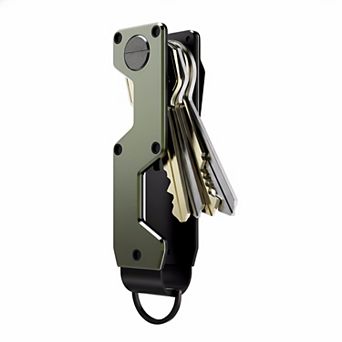 ZUQIETA Compact Metal Key Organizer - Minimalist Key Case Holds 1-5 Keys for Clutter-Free Keychain