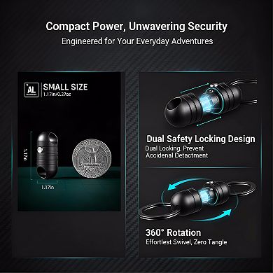 ZUQIETA Magnetic Quick Release Keychain - Detachable Connector Key Ring for Men & Women