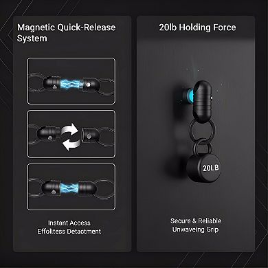 ZUQIETA Magnetic Quick Release Keychain - Detachable Connector Key Ring for Men & Women