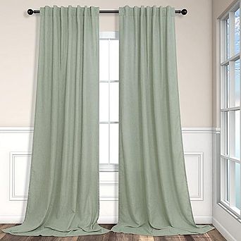 Sheer Linen-Cotton Curtains for Living Room and Bedroom Decor