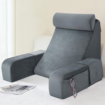Ergonomic 45-Degree Bed Reading Pillow: Supportive Backrest for Comfortable Sitting, Gaming