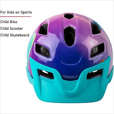 Adjustable Lightweight Kids Helmet 50-57cm, Cool Visor for Boys Girls 5-14
