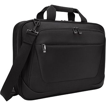 ZUQIETA 15.6" Laptop Messenger Briefcase with Shoulder Strap, Black