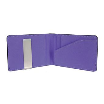 Unisex PU Leather Wallet Slim RFID Bifold with Money Clip