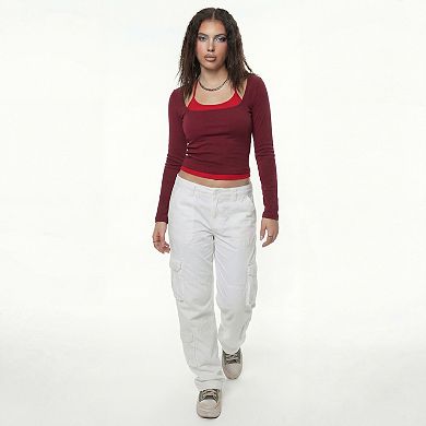 Jess by Meiko Women's Double Layer Long Sleeve Top