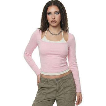 Jess by Meiko Women's Double Layer Long Sleeve Top