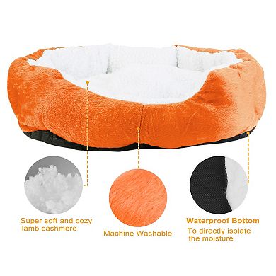Warm Plush Dog Bed Cozy Nest Cushion