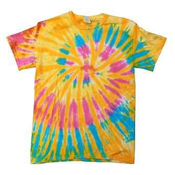 Colortone Womens/Ladies Rainbow Tie-Dye Short Sleeve Heavyweight T-Shirt