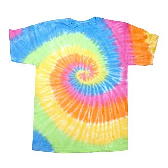 Colortone Womens/Ladies Rainbow Tie-Dye Short Sleeve Heavyweight T-Shirt