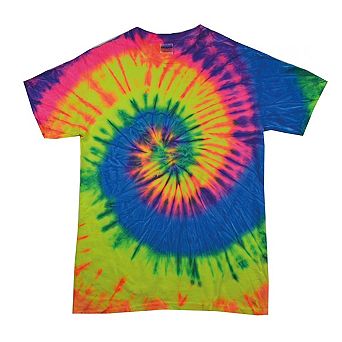 Colortone Womens/Ladies Rainbow Tie-Dye Short Sleeve Heavyweight T-Shirt