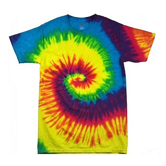 Colortone Womens/Ladies Rainbow Tie-Dye Short Sleeve Heavyweight T-Shirt
