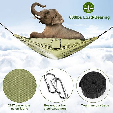 2-Person Camping Hammock with Mosquito Net 600lbs Capacity