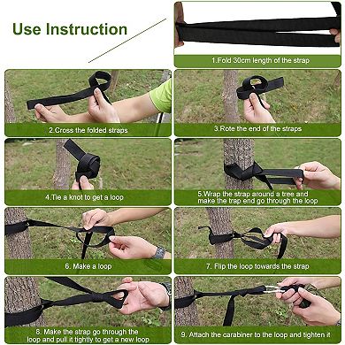 2-Person Camping Hammock with Mosquito Net 600lbs Capacity