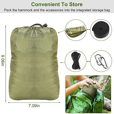 2-Person Camping Hammock with Mosquito Net 600lbs Capacity