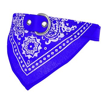 Adjustable Leather Pet Collar with Triangle Bandana