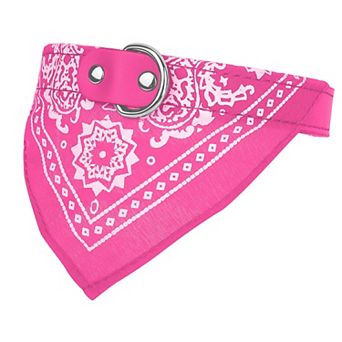 Adjustable Leather Pet Collar with Triangle Bandana