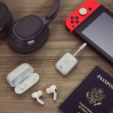 MEE audio Connect Air In-Flight Bluetooth Wireless Audio Transmitter for AirPods & Headphones