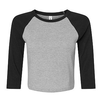 Bella + Canvas Womens/Ladies Micro-Rib Raglan 3/4 Sleeve T-Shirt