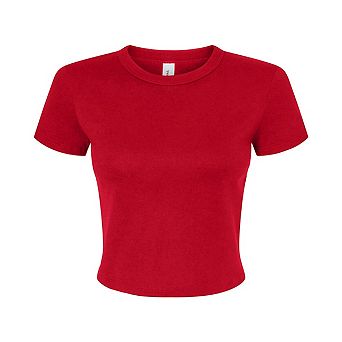 Bella + Canvas Womens/Ladies Micro-Rib Crop T-Shirt