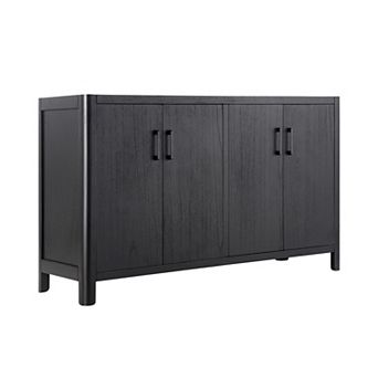 Farmhouse Storage Cabinet with Soft-Close Doors and Adjustable Shelves by Christopher Knight Home