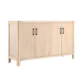 Farmhouse Storage Cabinet with Soft-Close Doors and Adjustable Shelves by Christopher Knight Home