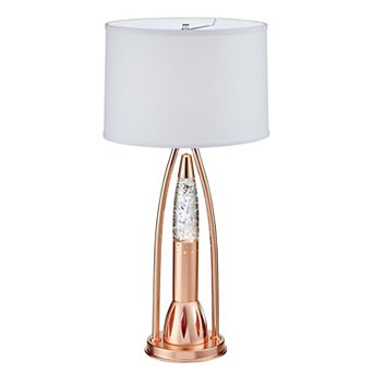 Gikpal 30 in Modern Water Dancing Table Lamp with Satin Copper Finish