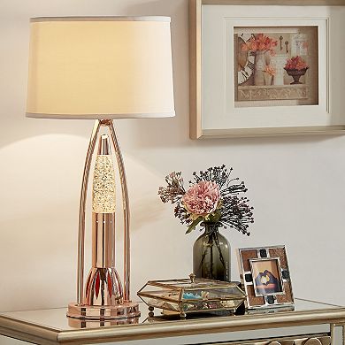 Gikpal 30-in. Modern Water Dancing Table Lamp with Satin Copper Finish