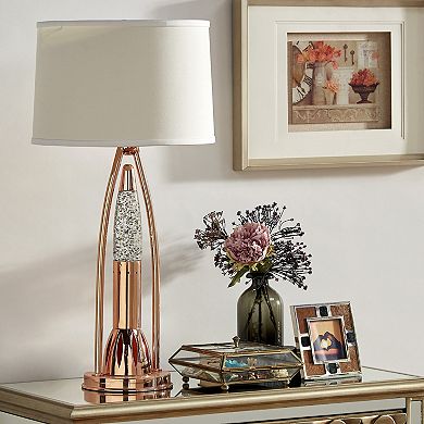 Gikpal 30-in. Modern Water Dancing Table Lamp with Satin Copper Finish
