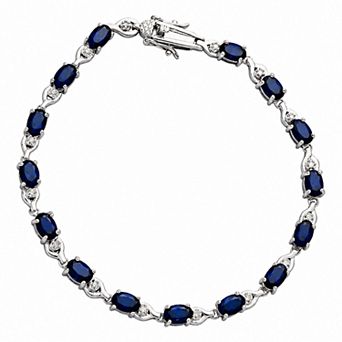 Belinda Jewelz Sterling Silver Vintage Birthstone Tennis Bracelet
