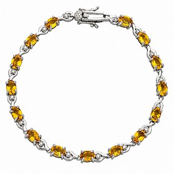 Belinda Jewelz Sterling Silver Vintage Birthstone Tennis Bracelet