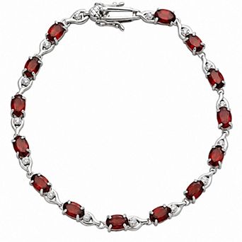Belinda Jewelz Sterling Silver Vintage Birthstone Tennis Bracelet