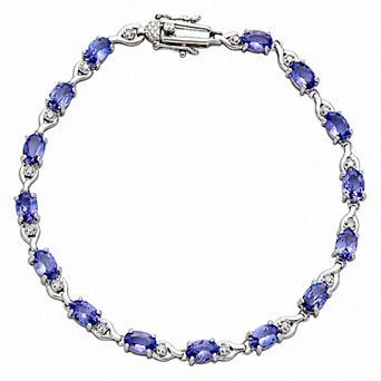 Belinda Jewelz Sterling Silver Vintage Birthstone Tennis Bracelet