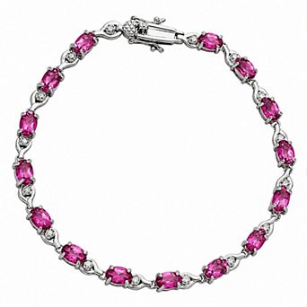 Belinda Jewelz Sterling Silver Vintage Birthstone Tennis Bracelet