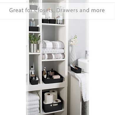 10 Piece Multipurpose Organizer Bin Set Black