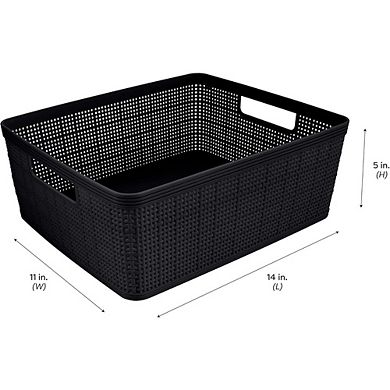 10 Piece Multipurpose Organizer Bin Set Black