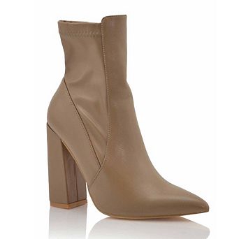 Sleek Pointed Toe Block Heel Ankle Boot