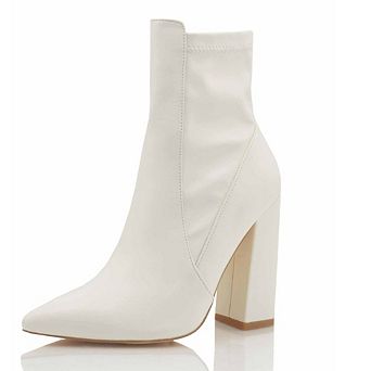 Sleek Pointed Toe Block Heel Ankle Boot