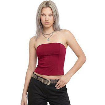 Jess by Meiko Women's Strapless Fitted Seam Top