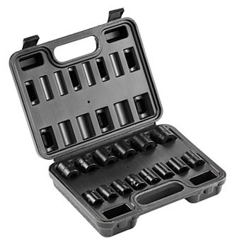 14 pc Impact Socket Set Metric 7mm-20mm with Metal Toolbox
