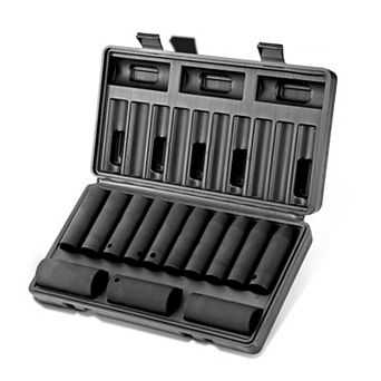 13 pc Deep Impact Socket Set 1024mm with Plastic Toolbox