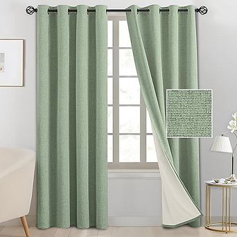 Blackout Faux Linen Curtains for Bedroom and Living Room Decor