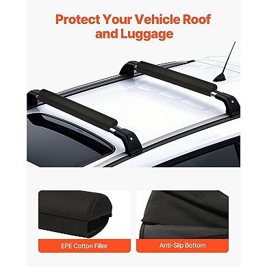 2 PCS Universal Soft Roof Rack Pads for Kayaks, Paddleboards, Surfboards, Snowboards
