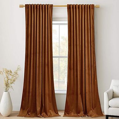 Velvet Blackout Curtains Thermal Insulated Window Drapes