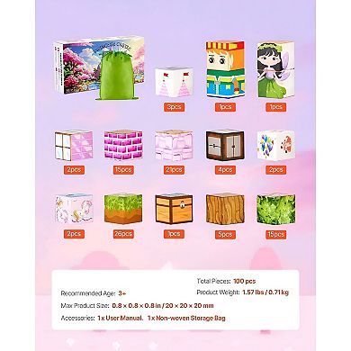 100-Piece Kids Magnetic Building Set for STEM, Creativity, and Indoor Play