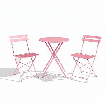 3 pc Patio Bistro Sets,Small Outdoor Furniture Dining Set w/Coffee Table,Balcony Furniture Sets