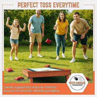 2'x4' Solid Wood Outdoor Cornhole Board Set - Includes (2) Boards & (8) Resin Filled Bags
