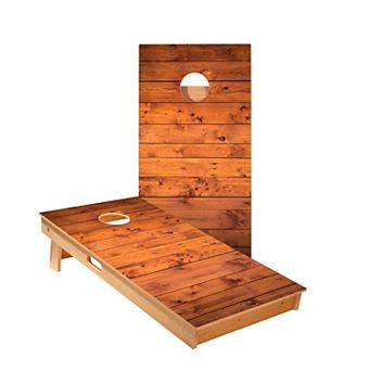 2'x4' Solid Wood Outdoor Cornhole Board Set - Includes (2) Boards & (8) Resin Filled Bags