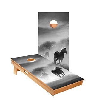 2'x4' Solid Wood Outdoor Cornhole Board Set - Includes (2) Boards & (8) Resin Filled Bags