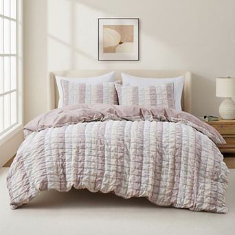 Unikome Mordern Style Pintuck Bedding Duvet Cover Set